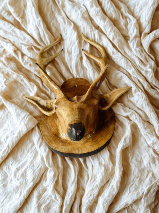 Deer Head - Wooden craft, burnished finish