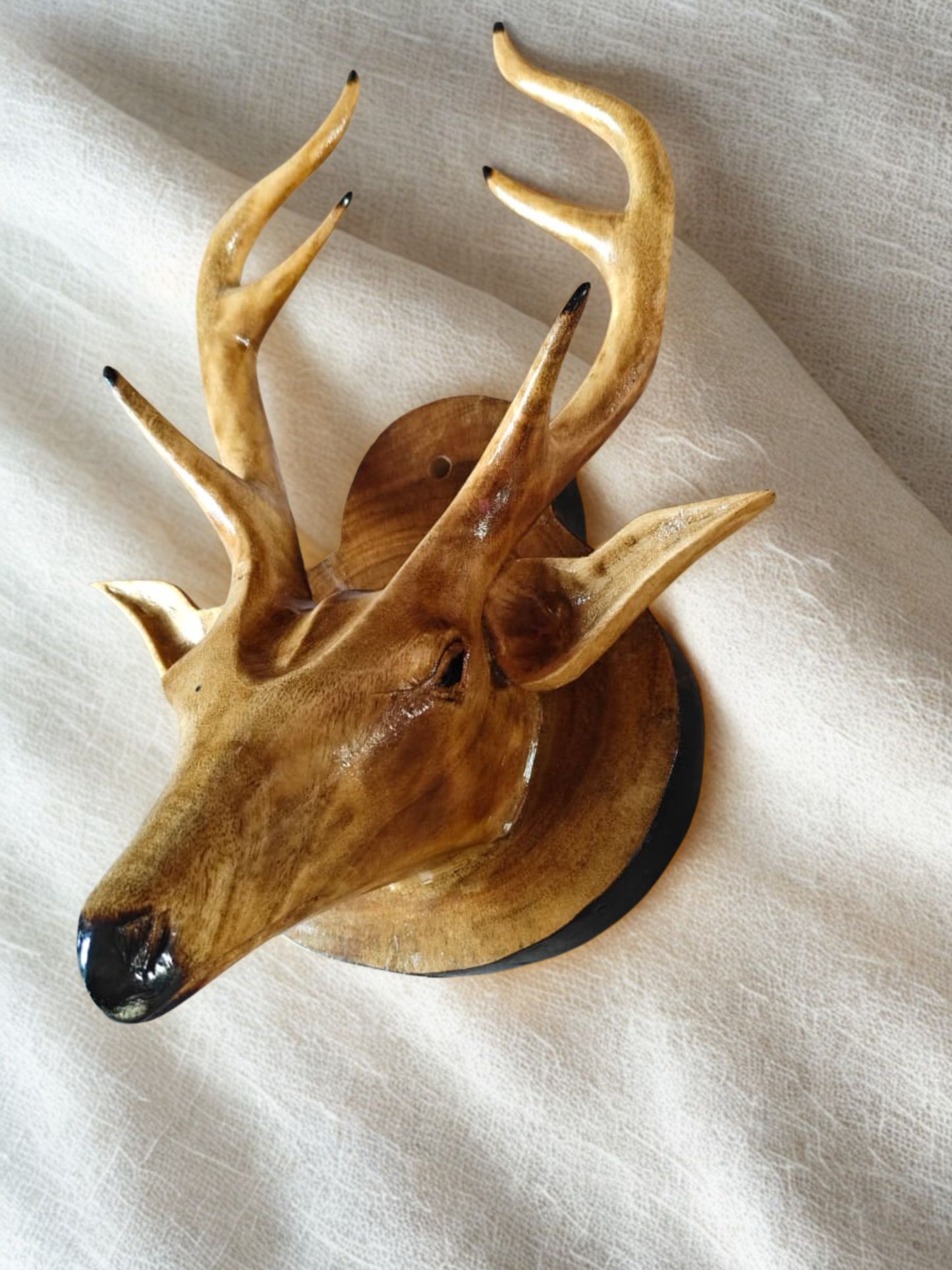 Deer Head - Wooden craft, burnished finish