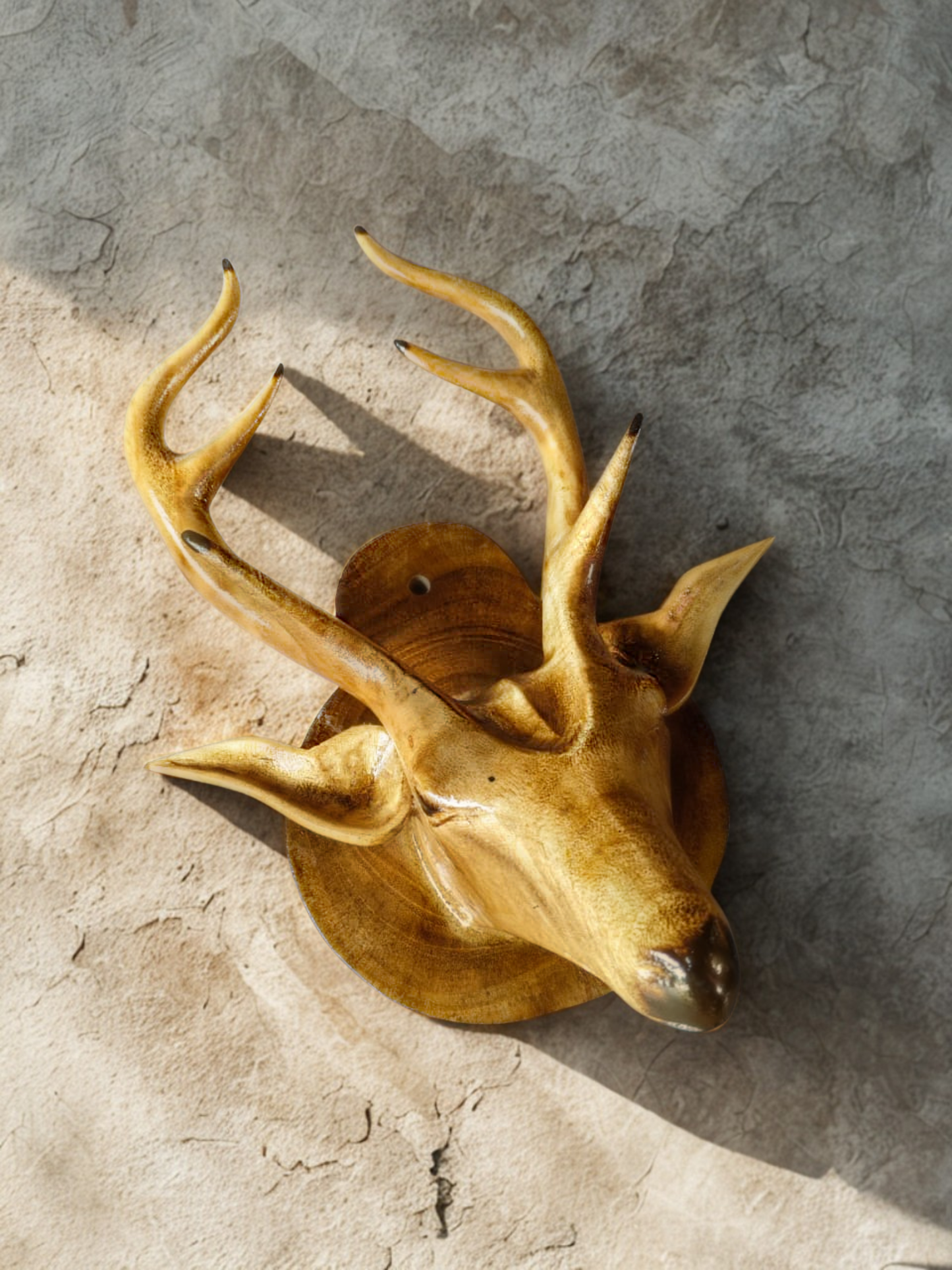 Deer Head - Wooden craft, burnished finish
