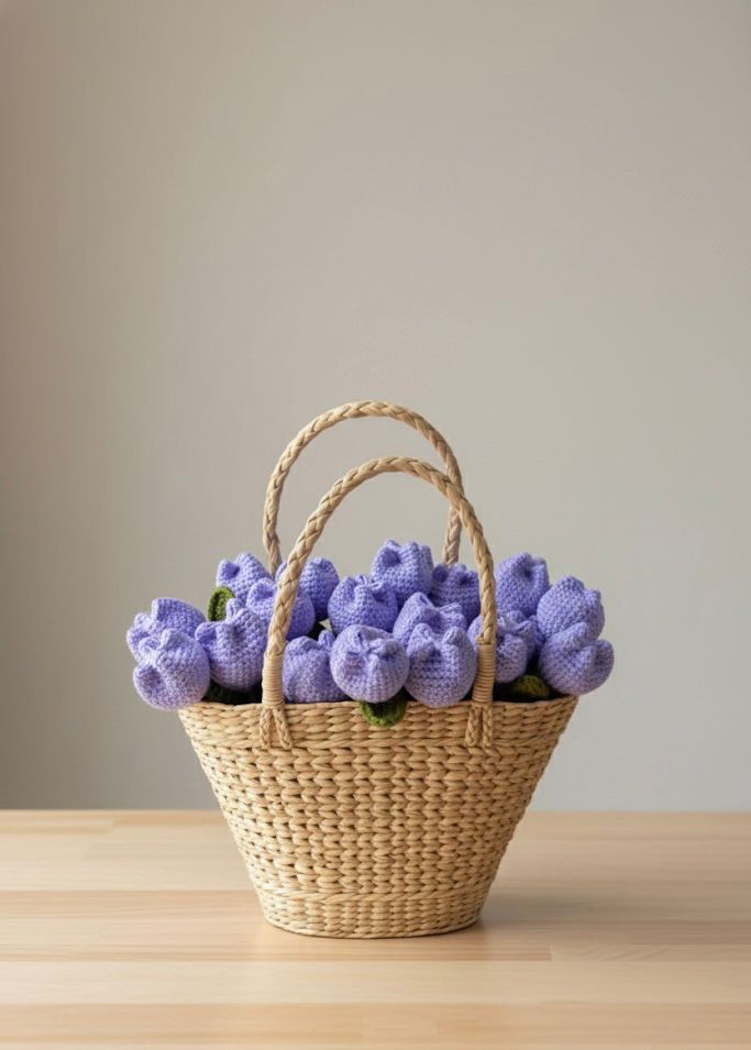 Crocheted Tulips - Bundle of 5