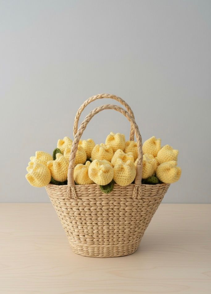 Crocheted Tulips - Bundle of 5