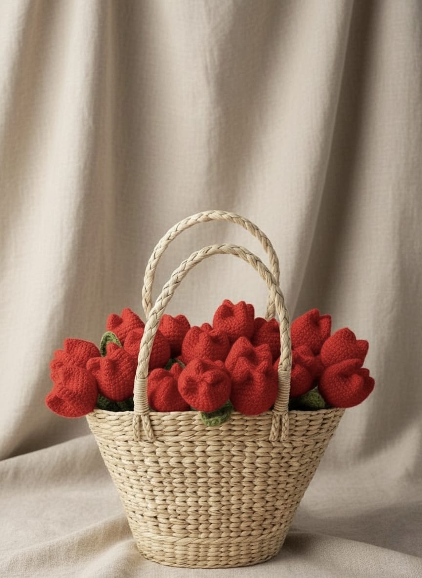 Crocheted Tulips - Bundle of 5