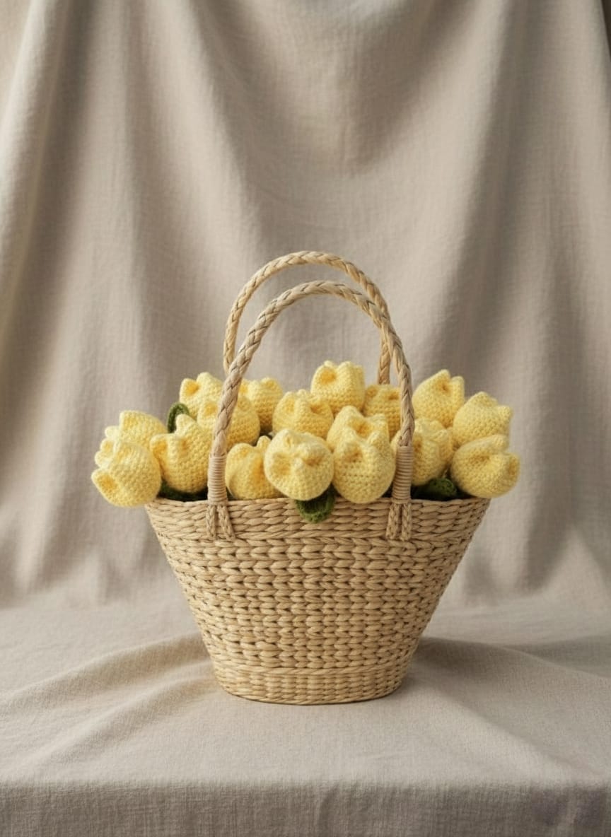 Crocheted Tulips - Bundle of 5