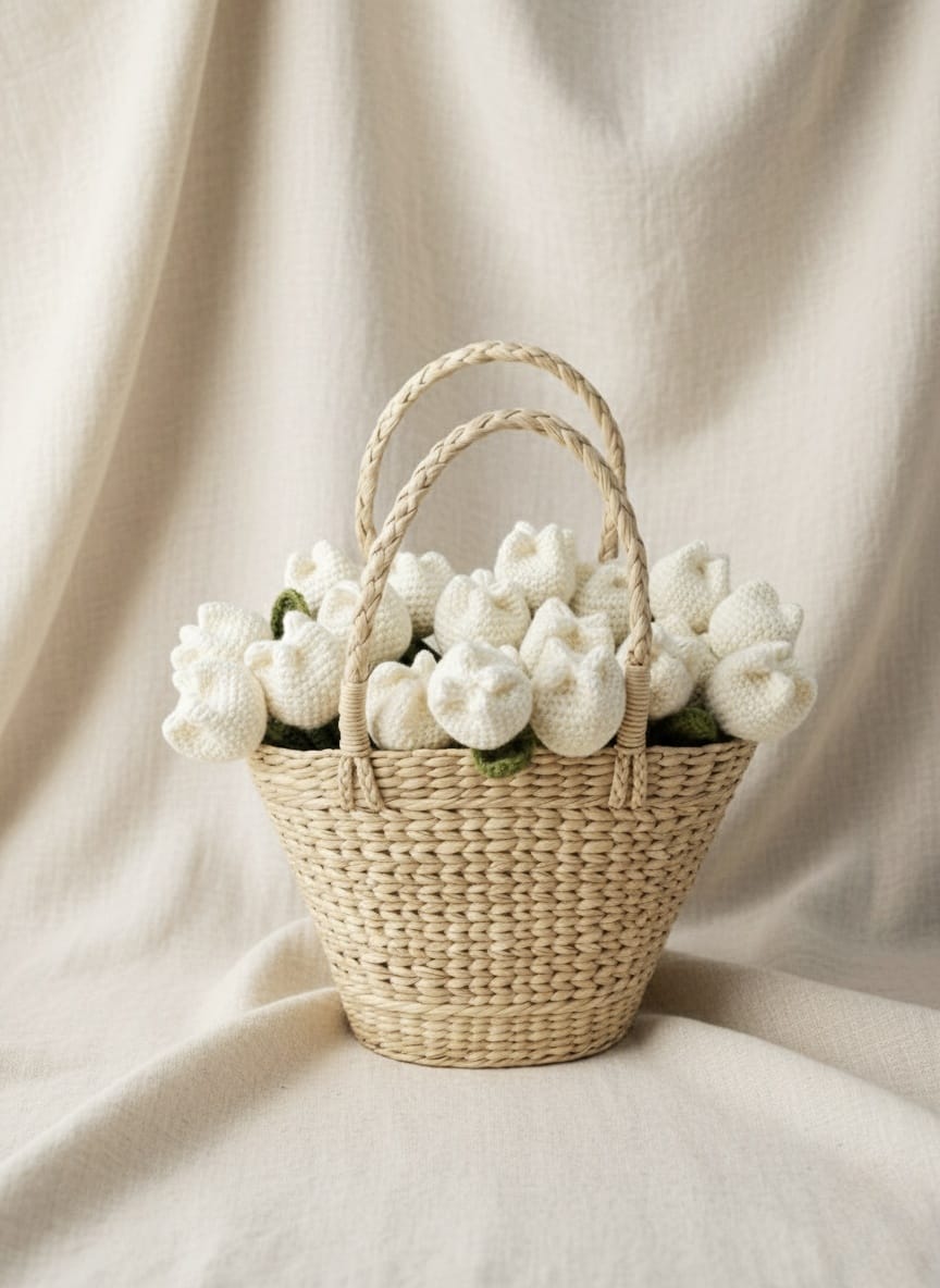 Crocheted Tulips - Bundle of 5