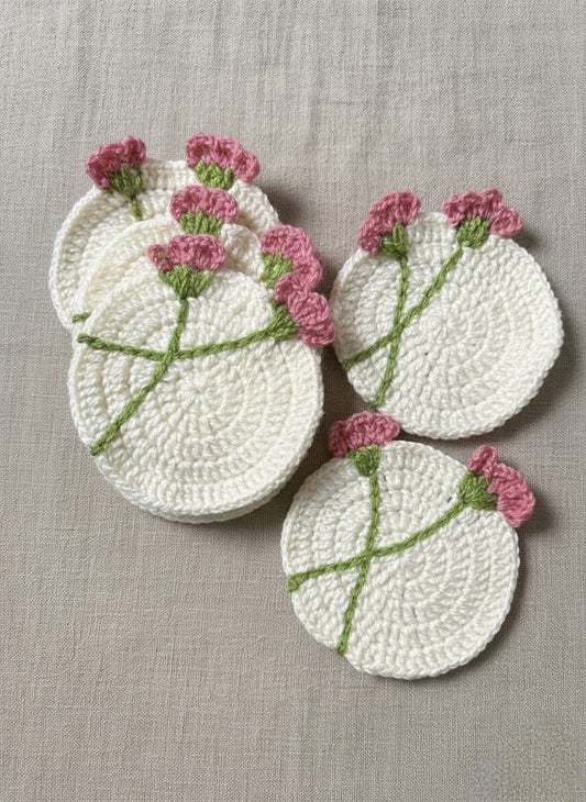 Crocheted Tea Coasters - Pack of 4