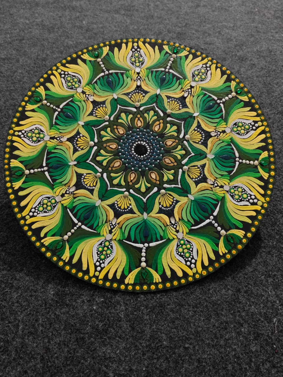 Mandala Art on Circular Canvas