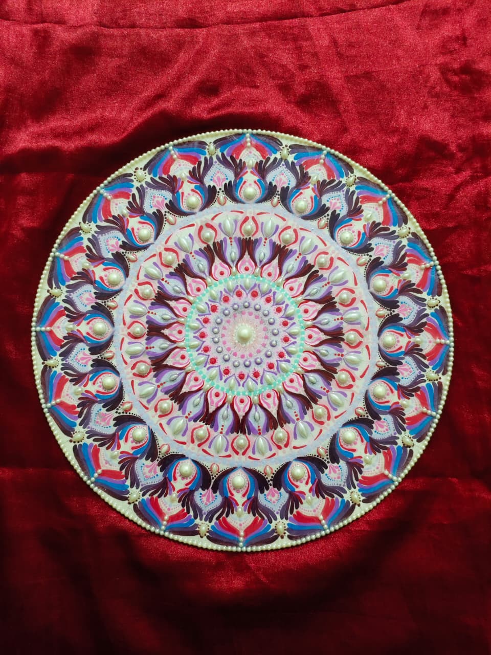 Mandala Art on Circular Canvas