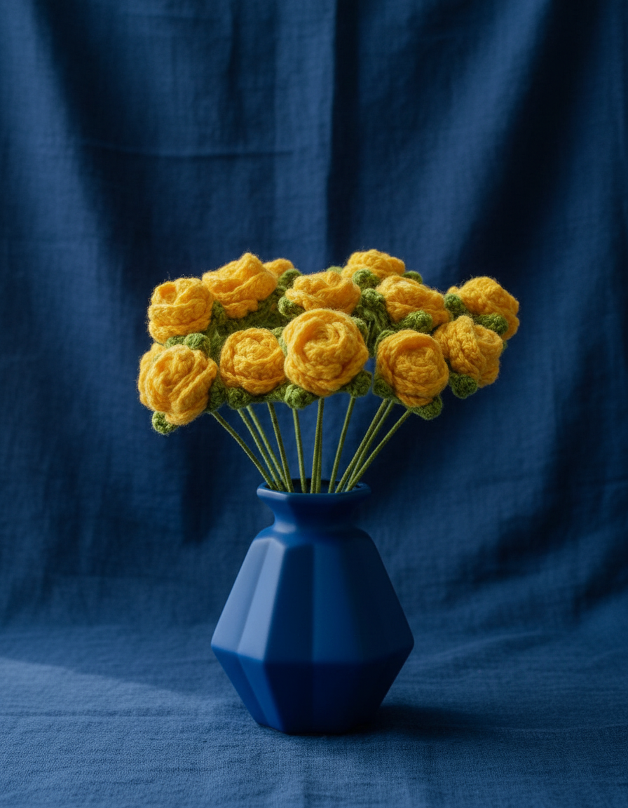 Crocheted Roses - Bundle of 5