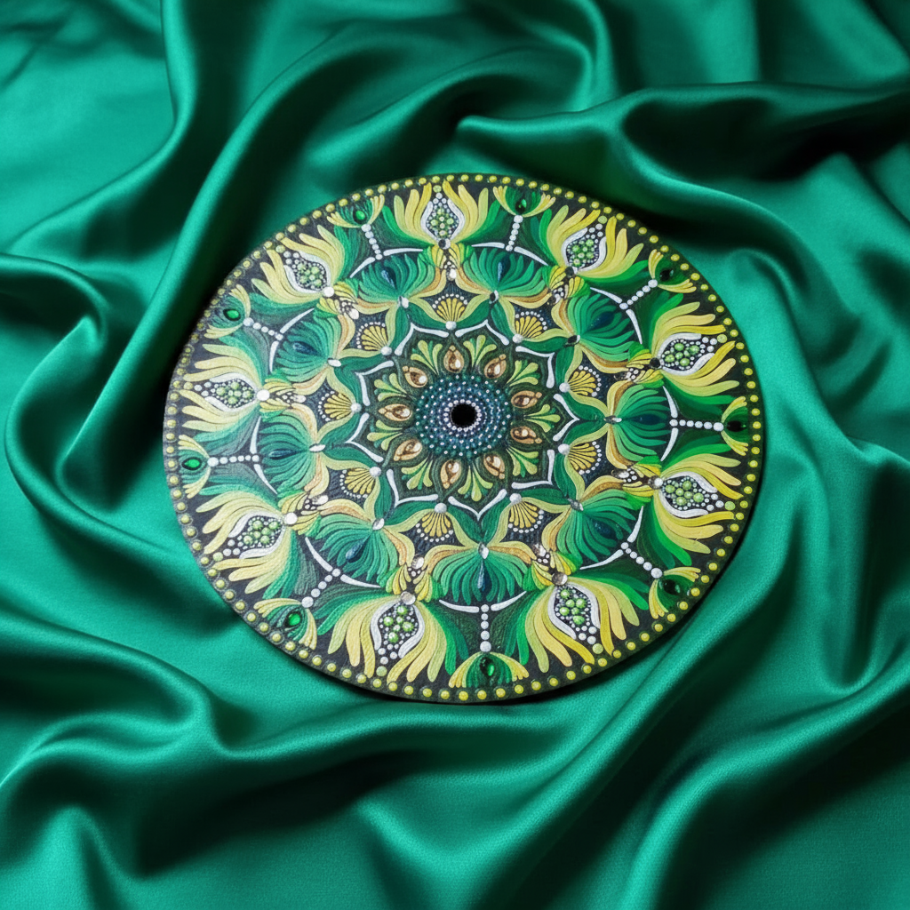 Mandala Art on Circular Canvas